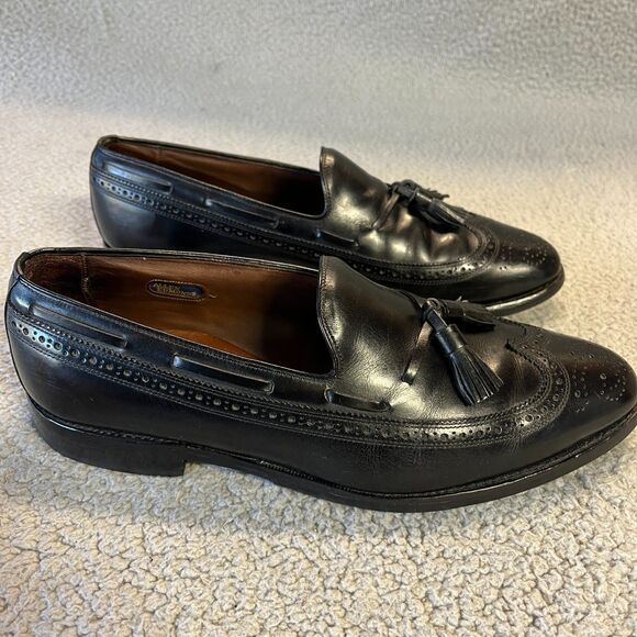 Allen Edmonds Dress Shoes Mens 10.5 D Black Manchester Tassel Loafers 8507